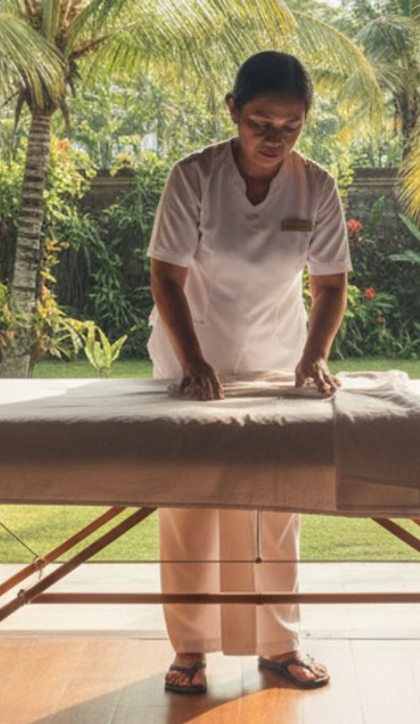 Professional massage service in Bali villa